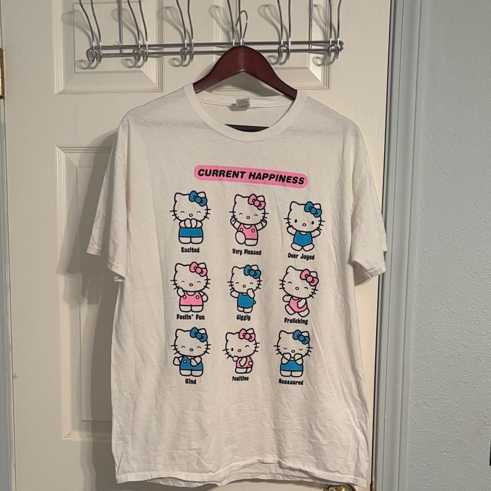 Hello Kitty Current Happiness white shirt